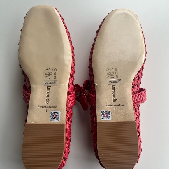 Larroude Red Woven Flats - Picture 3 of 3